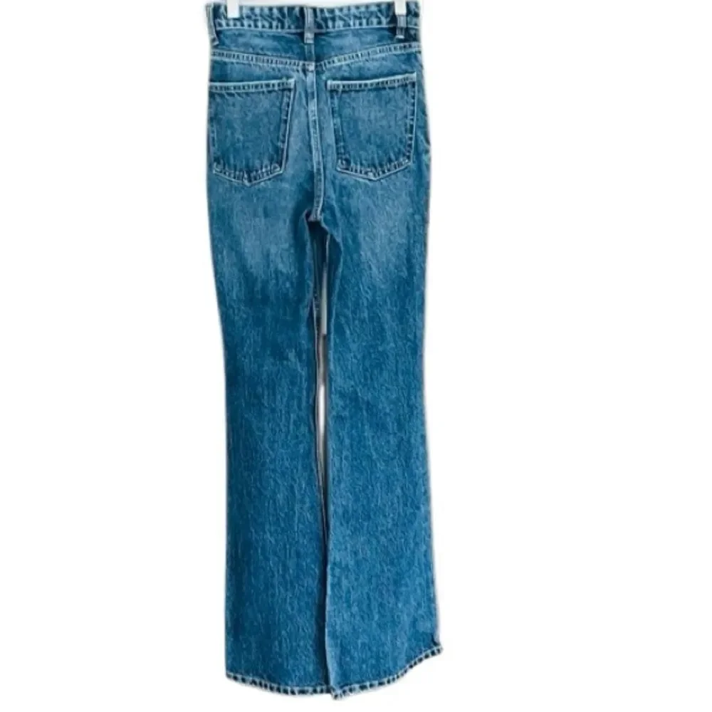 Zara 5 pocket high rise flare pants size 0.